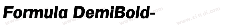Formula DemiBold字体转换